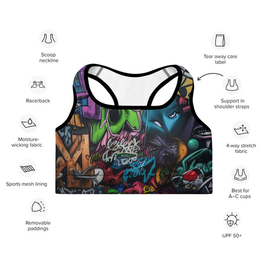 GRAFFITI FUSION SPORTS BRA