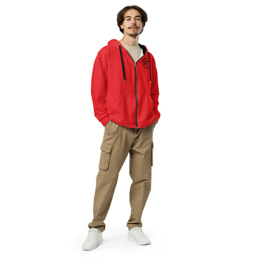 RF RED ZIP HOODIE